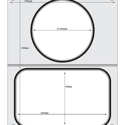 Traysealer matrix, HENDI, 2 containers (1x 178x113 mm, 1x 115 mm)