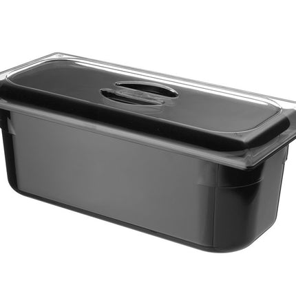 IJscontainer van polycarbonaat, HENDI, 5L, Zwart, 360x165x(H)120mm