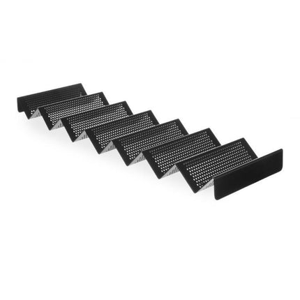 Broodrolhouder - Geperforeerd, HENDI, Zwart, 580x170x(H)40mm