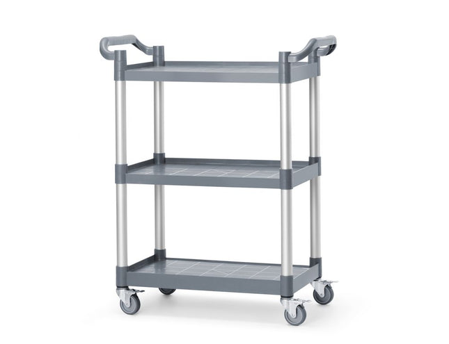 Serveerwagen van polypropyleen - 3 planken, klein , AmerBox, 800x420x(H)945mm
