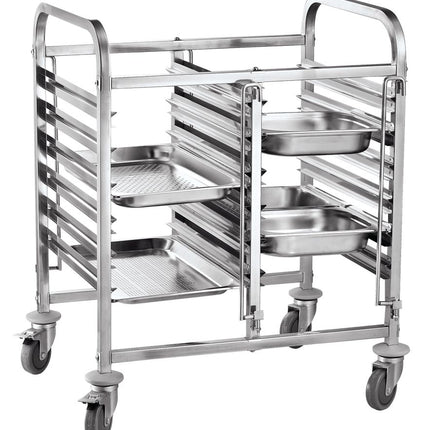 Dubbele regaalwagen - 12 x GN 1/1, HENDI, 810x610x(H)960mm