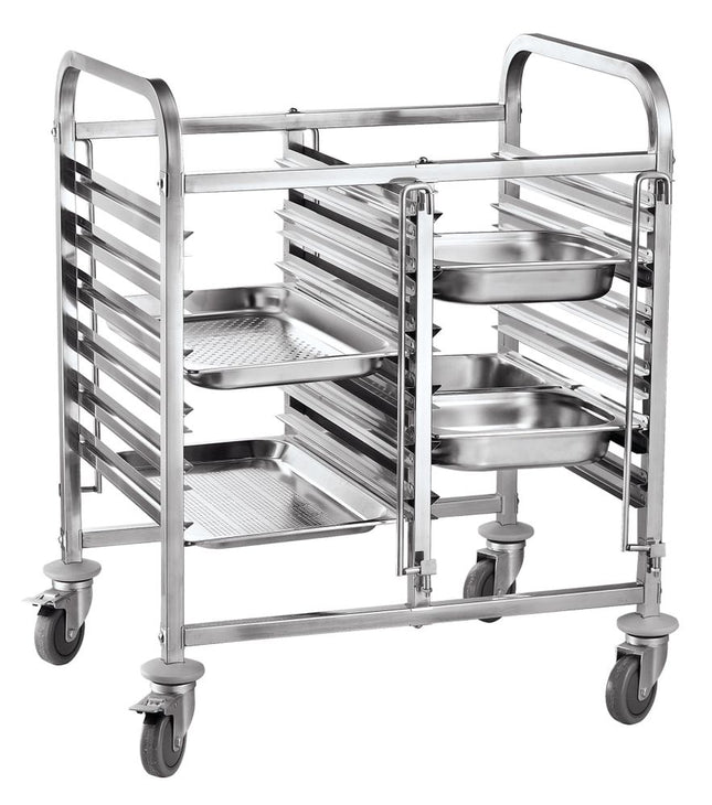 Dubbele regaalwagen - 12 x GN 1/1, HENDI, 810x610x(H)960mm