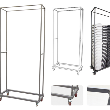 Trolley voor stoelen, AmerBox, 1140x492x(H)1895mm