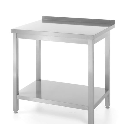 Wandtafel met plank â€“ geschroefd, diepte 600 mm, HENDI, Profi Line, 800x600x(H)850mm