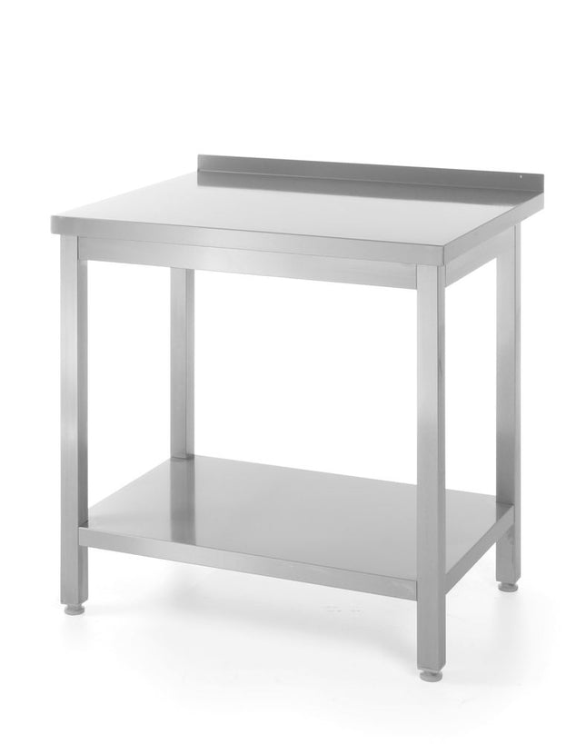 Wandtafel met plank â€“ geschroefd, diepte 600 mm, HENDI, Profi Line, 800x600x(H)850mm