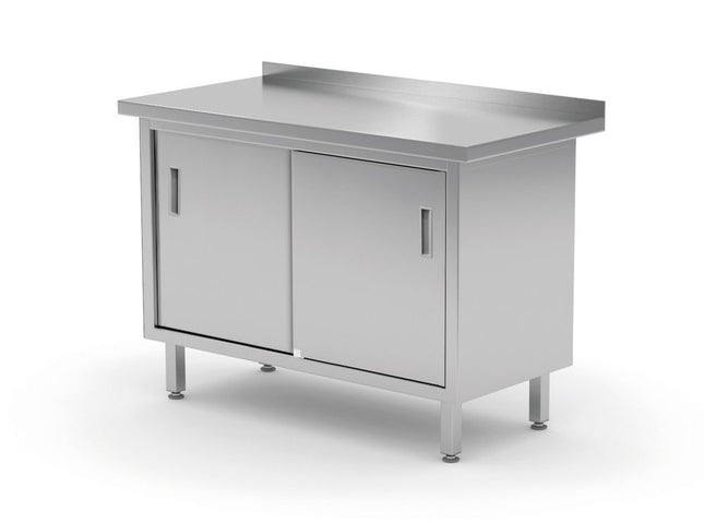 Wandtafelkast met schuifdeuren - gelast, HENDI, Profi Line, 800x600x(H)850mm