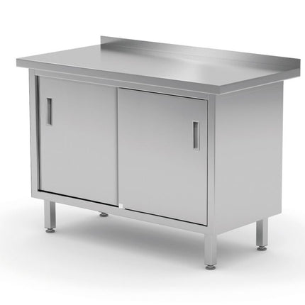 Wandtafelkast met schuifdeuren - gelast, HENDI, Profi Line, 1200x600x(H)850mm
