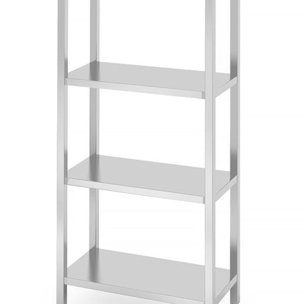 Opbergrek met 4 volledige planken â€“ geschroefd, HENDI, Kitchen Line, 800x400x(H)1800mm