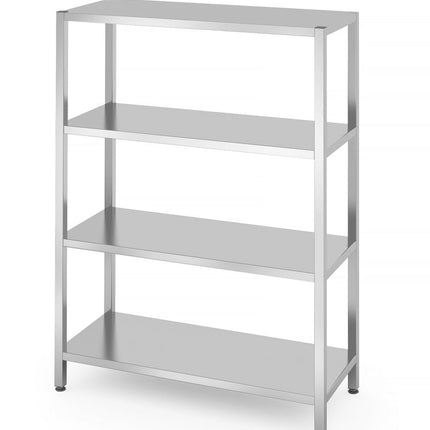 Opbergrek met 4 volledige planken â€“ geschroefd, HENDI, Kitchen Line, 1200x500x(H)1800mm