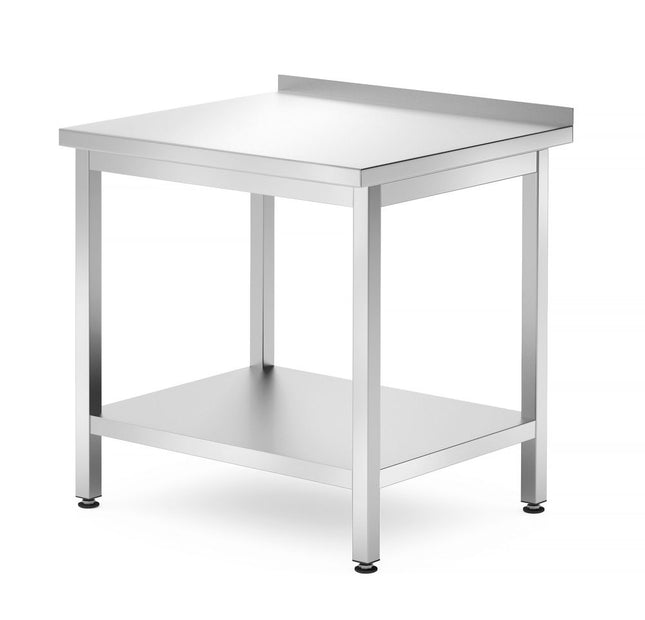 Wandtafel met plank â€“ geschroefd, diepte 700 mm, HENDI, Profi Line, 800x700x(H)850mm