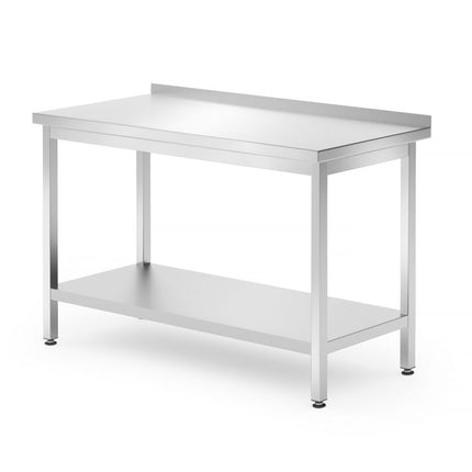 Wandtafel met plank â€“ geschroefd, diepte 700 mm, HENDI, Profi Line, 1200x700x(H)850mm