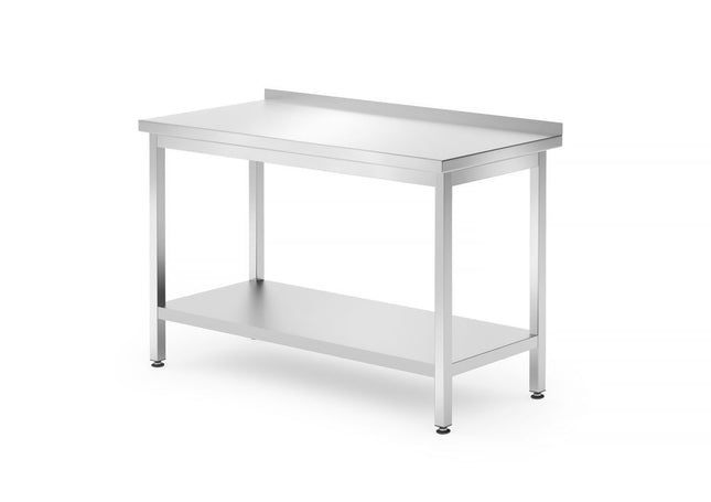 Wandtafel met plank â€“ geschroefd, diepte 700 mm, HENDI, Profi Line, 1200x700x(H)850mm
