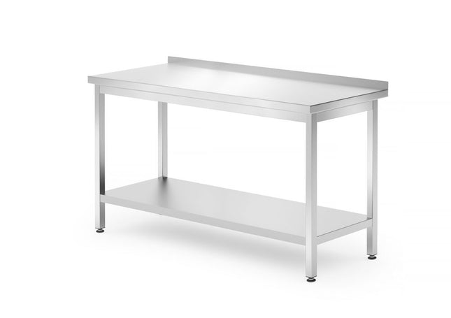Wandtafel met plank â€“ geschroefd, diepte 700 mm, HENDI, Profi Line, 1400x700x(H)850mm