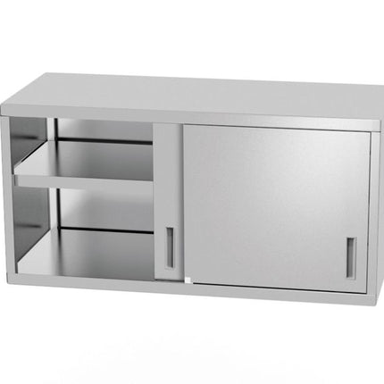 Wandkast â€“ gelast, met schuifdeuren, HENDI, Profi Line, 1000x300x(H)600mm