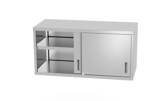 Wandkast â€“ gelast, met schuifdeuren, HENDI, Profi Line, 800x300x(H)600mm