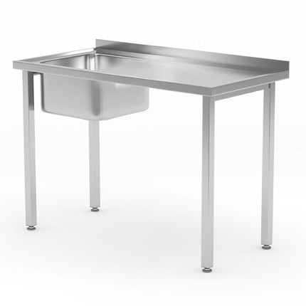 Spoeltafel, met bouten, HENDI, Kitchen Line, 1000x600x(H)850mm