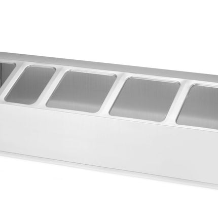 Gastronormbak houder, HENDI, 5 compartimenten, 745x245x(H)215mm