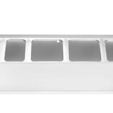 Gastronormbak houder, HENDI, 5 compartimenten, 745x245x(H)215mm