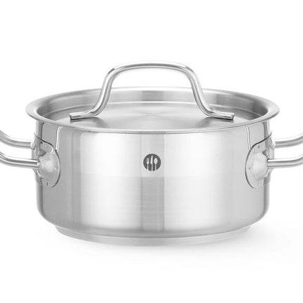 Kookpan laag - met deksel, HENDI, Profi Line, 1,5L, âŒ€160x(H)75mm