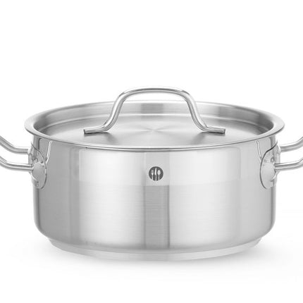 Kookpan laag - met deksel, HENDI, Profi Line, 2,8L, âŒ€200x(H)90mm