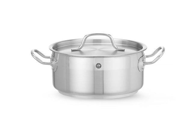 Kookpan laag - met deksel, HENDI, Profi Line, 2,8L, âŒ€200x(H)90mm