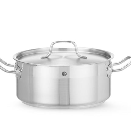 Kookpan laag - met deksel, HENDI, Profi Line, 4,8L, âŒ€240x(H)105mm