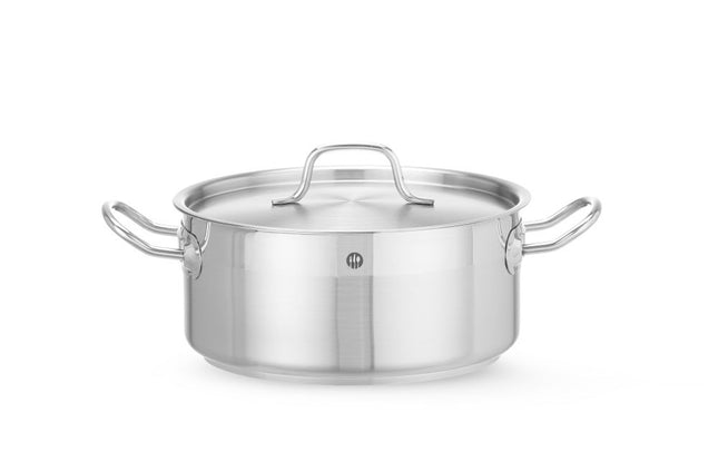 Kookpan laag - met deksel, HENDI, Profi Line, 4,8L, âŒ€240x(H)105mm