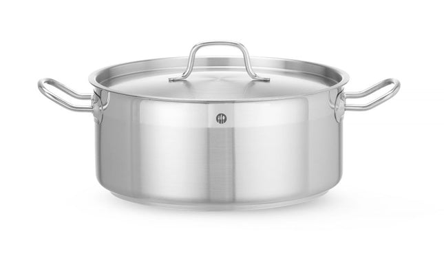 Kookpan laag - met deksel, HENDI, Profi Line, 7,5L, âŒ€280x(H)120mm