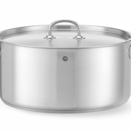 Kookpan laag - met deksel, HENDI, Kitchen Line, 11,9L, âŒ€320x(H)150mm