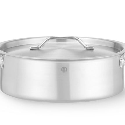 Laag kookpan - met deksel, HENDI, 8,5L, 320x(H)139mm