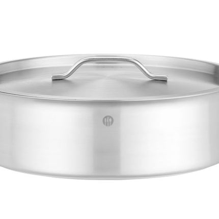 Laag kookpan - met deksel, HENDI, 10,8L, 360x(H)139mm