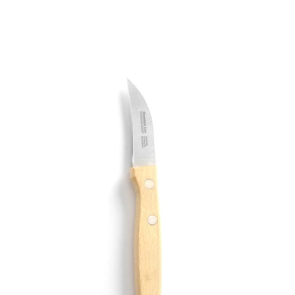 Schilmes met houten heft, HENDI, gebogen model, Hout, (L)165mm