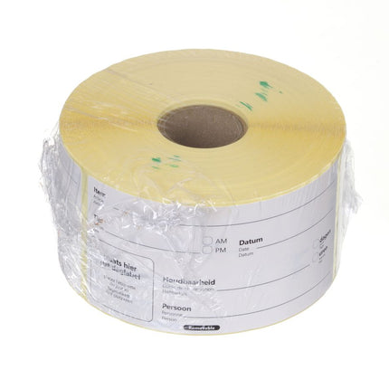 Houdbaarheidsstickers, multifunctioneel, eenvoudig te verwijderen, HENDI, Wit, 500 st., 100x50mm