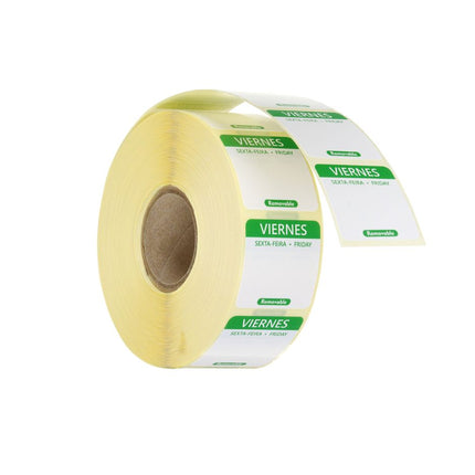 Voedselveiligheidsstickers, multifunctioneel, eenvoudig verwijderbaar , HENDI, Vrijdag, Groen, 1000 st., 25x25x(H)mm