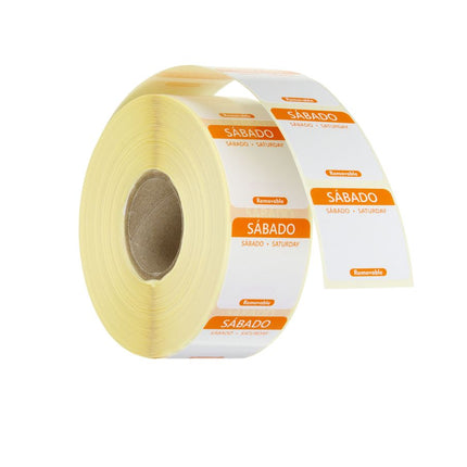 Voedselveiligheidsstickers, multifunctioneel, eenvoudig verwijderbaar , HENDI, Oranje, 1000 st., 25x25x(H)mm