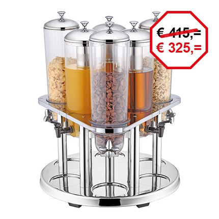 Muesli dispenser 5x3,0L