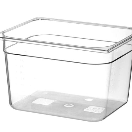 Container GN 1/2 polycarbonaat, HENDI, Profi Line, GN 1/2, 12,5L, Transparant, 325x265x(H)200mm