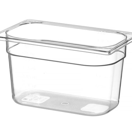 Container GN 1/4 polycarbonaat, HENDI, Profi Line, GN 1/4, 4L, Transparant, 265x162x(H)150mm