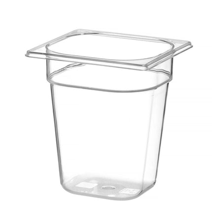 Container GN 1/6 polycarbonaat, HENDI, Profi Line, GN 1/6, 3,4L, Transparant, 176x162x(H)200mm