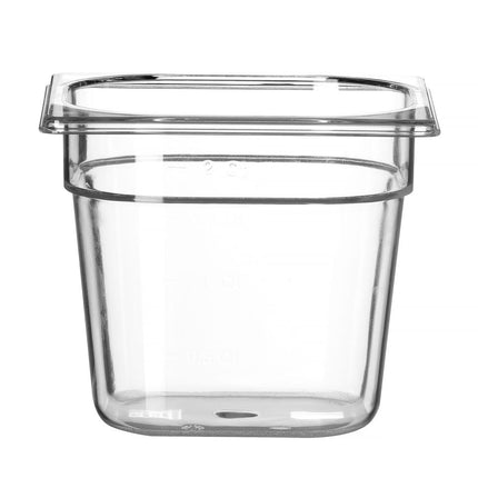 Container GN 1/6 polycarbonaat, HENDI, Profi Line, GN 1/6, 2,4L, Transparant, 176x162x(H)150mm