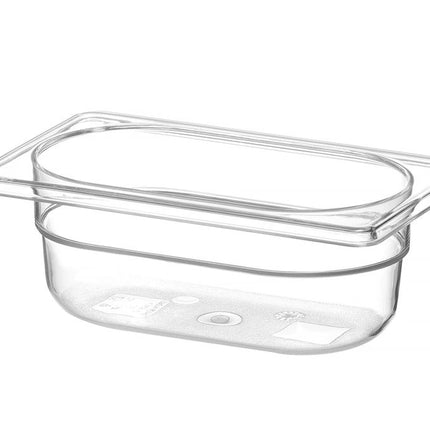 Container GN 1/9 polycarbonaat, HENDI, Profi Line, GN 1/9, 0,6L, Transparant, 176x108x(H)65mm