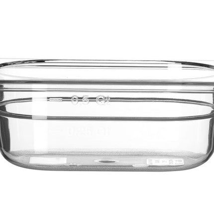 Container GN 1/9 polycarbonaat, HENDI, Profi Line, GN 1/9, 0,6L, Transparant, 176x108x(H)65mm