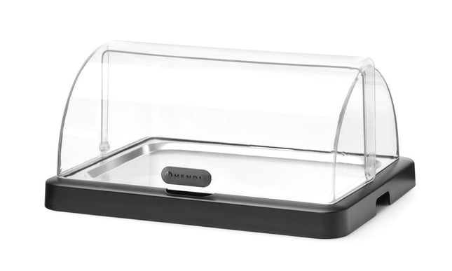 Koeldisplay met rolltop UNIQ, HENDI, designed by Robert Bronwasser, Enkel, Zwart, 460x355x(H)220mm, Rechthoekig