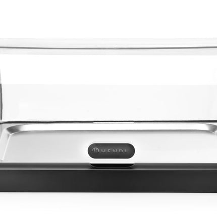 Koeldisplay met rolltop UNIQ, HENDI, designed by Robert Bronwasser, Enkel, Zwart, 460x355x(H)220mm, Rechthoekig