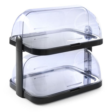 Koeldisplay met rolltop, dubbel, HENDI, Donkergrijs, 440x320x(H)440mm