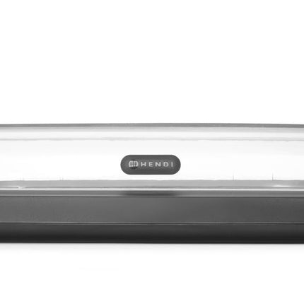 Koeldisplay UNIQ, HENDI, designed by Robert Bronwasser, GN 1/1, Zwart, 593x389x(H)147mm, Rechthoekig