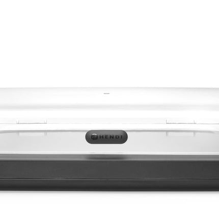 Koeldisplay UNIQ, HENDI, designed by Robert Bronwasser, GN 1/1, Zwart, 593x389x(H)147mm, Rechthoekig