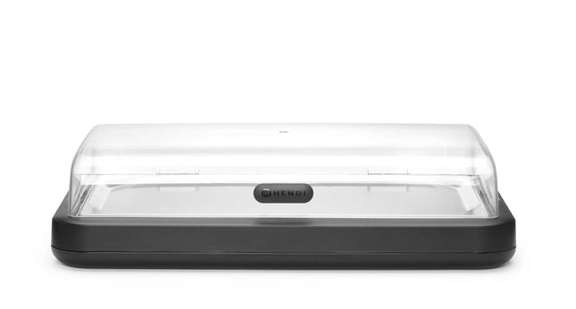 Koeldisplay UNIQ, HENDI, designed by Robert Bronwasser, GN 1/1, Zwart, 593x389x(H)147mm, Rechthoekig