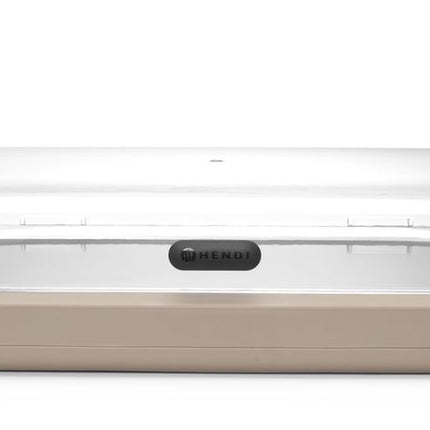 Koeldisplay UNIQ, HENDI, designed by Robert Bronwasser, GN 1/1, Beige, 593x389x(H)147mm, Rechthoekig