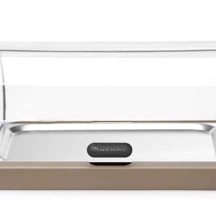 Koeldisplay met rolltop UNIQ, HENDI, designed by Robert Bronwasser, Enkel, Beige, 460x355x(H)220mm, Rechthoekig
